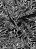 zwart wit leaves - linnen viscose