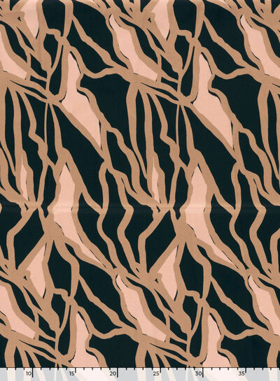 navy abstract print - duchesse satin