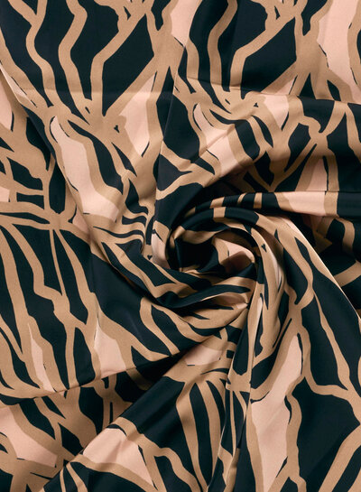 marine abstracte print - satijn duchesse