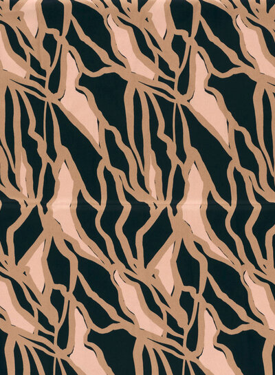 marine abstracte print - satijn duchesse