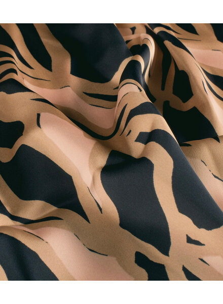 navy abstract print - duchesse satin