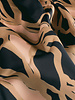 navy abstract print - duchesse satin