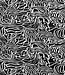 zwart wit leaves - linnen viscose