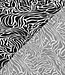 zwart wit leaves - linnen viscose