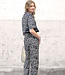 zwart wit leaves - linnen viscose