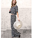 zwart wit leaves - linnen viscose