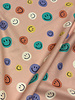 gekleurde smileys - poplin katoen