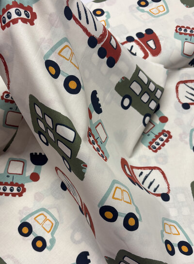 voertuigen - poplin katoen