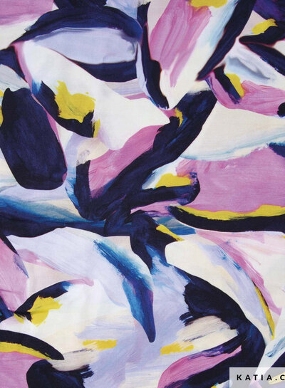 Katia fabrics lilac butterfly - rayon  viscose