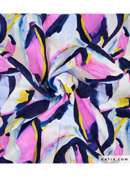 Katia fabrics lilac butterfly - rayon  viscose