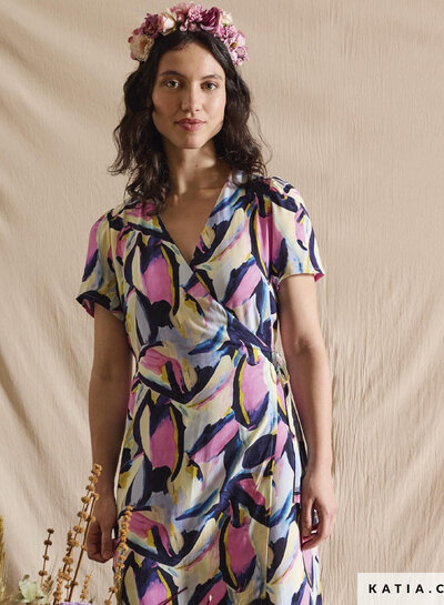 Katia fabrics lilac butterfly - rayon  viscose