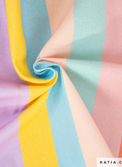Katia fabrics pastel stripes - canvas