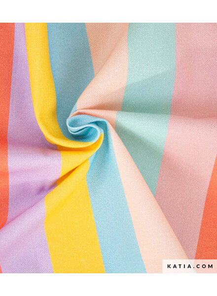 Katia fabrics pastel stripes - canvas