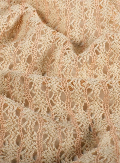 stripes light pink - crocheted