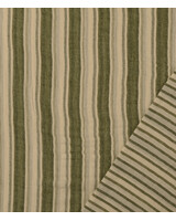 khaki stripes double face - tetra / double gauze