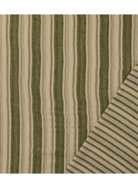 khaki stripes double face - tetra / double gauze