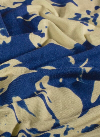 cobalt blue and beige - beautiful viscose jersey