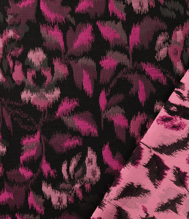 fuchsia vlekjes jacquard