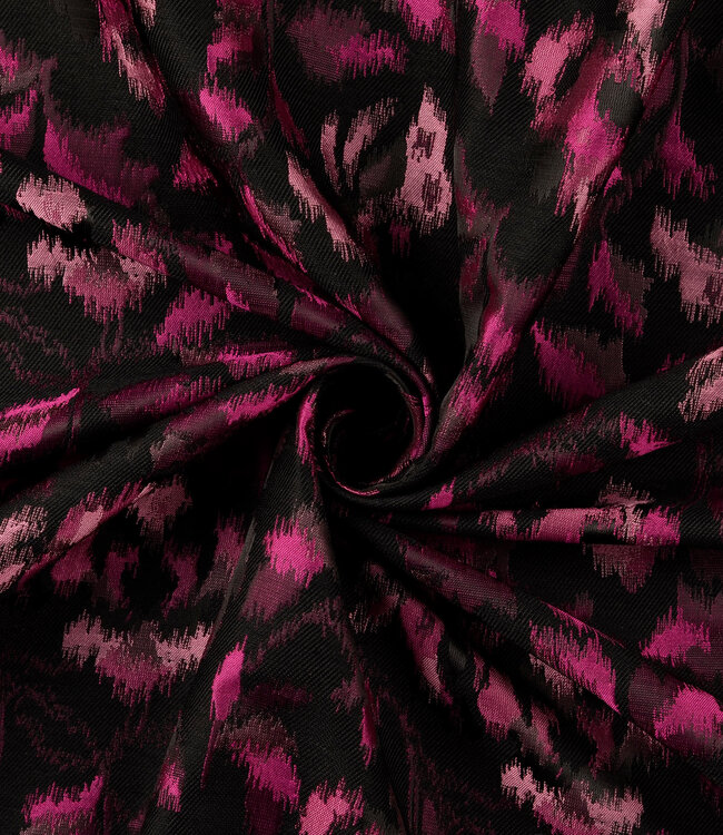 fuchsia vlekjes jacquard