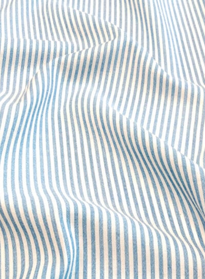 blue and white striped - viscose cotton blend