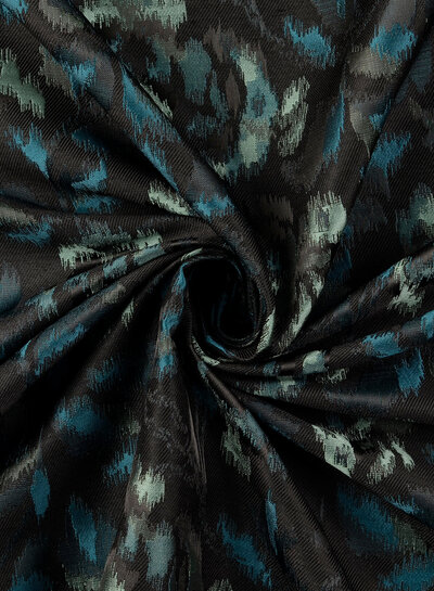 petrol spotted jacquard
