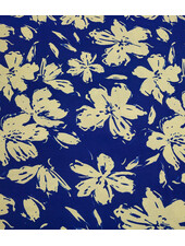 cobalt blue and beige - beautiful viscose jersey