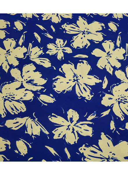 cobalt blue and beige - beautiful viscose jersey