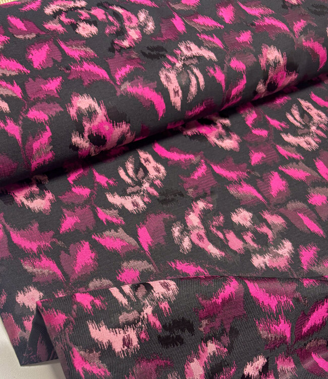 fuchsia vlekjes jacquard