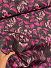 fuchsia spotted jacquard