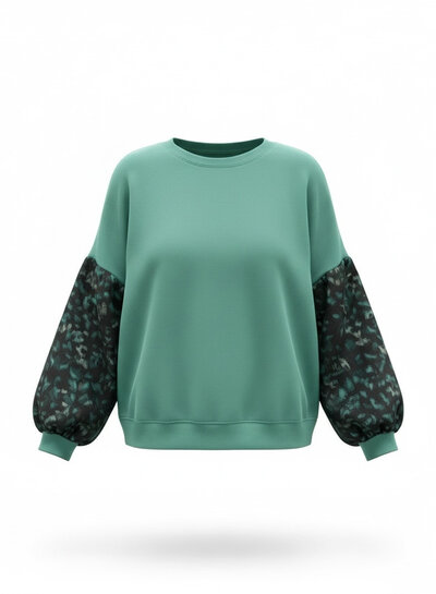 petrol spotted jacquard