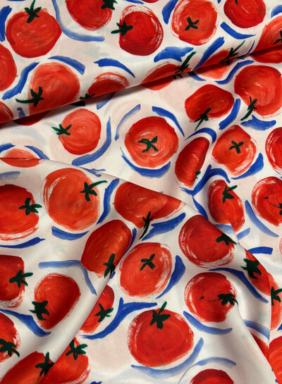 Tomato - satin viscose