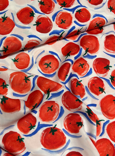 Tomato - satin viscose