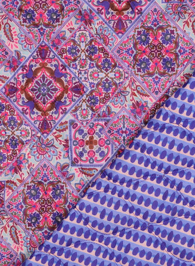 Poppy fabrics blue Oilily style - quilted cotton - stepper