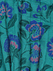 Poppy fabrics petrol flowers - quilted tetra