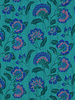 Poppy fabrics petrol flowers - quilted tetra