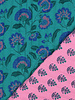 Poppy fabrics petrol flowers - quilted tetra