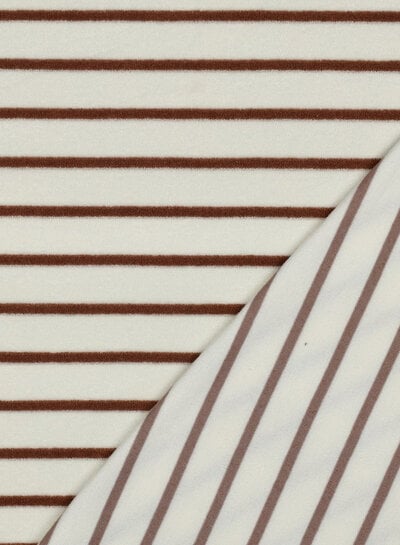 ecru met camelkleurige strepen - spons