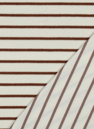 ecru with camel-colored stripes - sponge