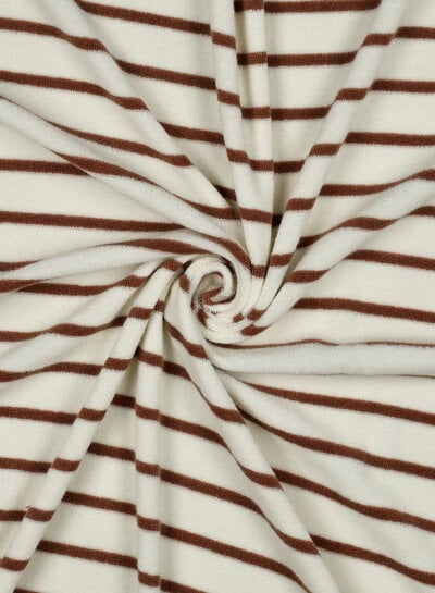 ecru met camelkleurige strepen - spons