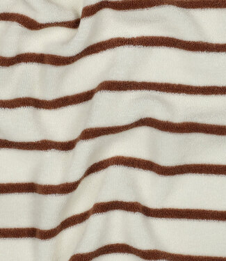 ecru with camel-colored stripes - sponge