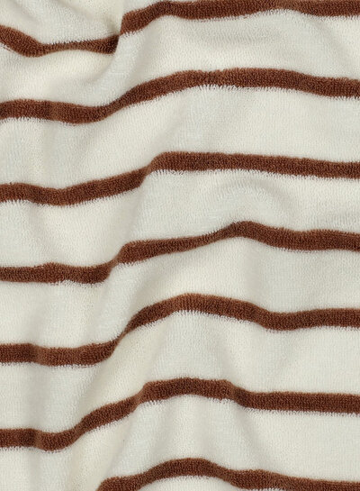 ecru with camel-colored stripes - sponge