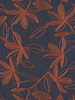 cognac  flowers embroidery - katoen
