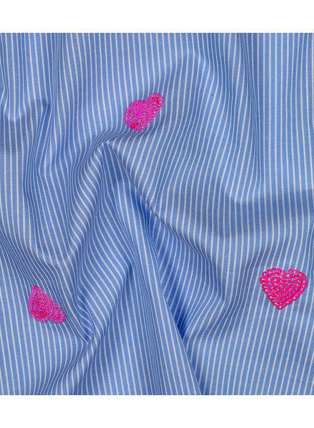 hearts sequins and stripes - cotton