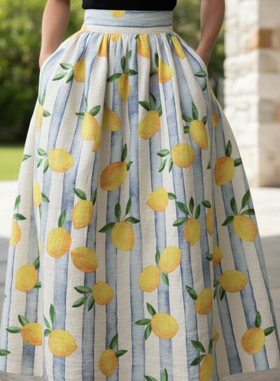 stripes and lemons  - soepele canvas