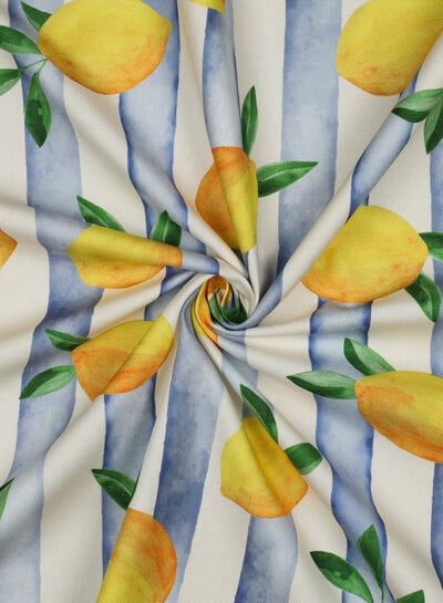 stripes and lemons  - soepele canvas