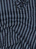 marine strepen met 3D bloem - seersucker viscose