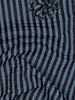 navy stripes with 3D flower - seersucker viscose
