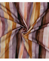 Poppy fabrics mauve/lavendel artistieke strepen - viscose