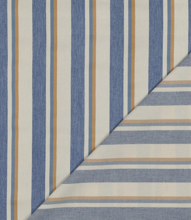 denim camel stripes - soepele gabardine