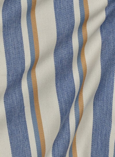 denim camel stripes - soepele gabardine
